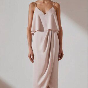 SHONA JOY LUXE FRILL BRIDESMAIDS DRESS SIZE 8 DUSTY PINK!
